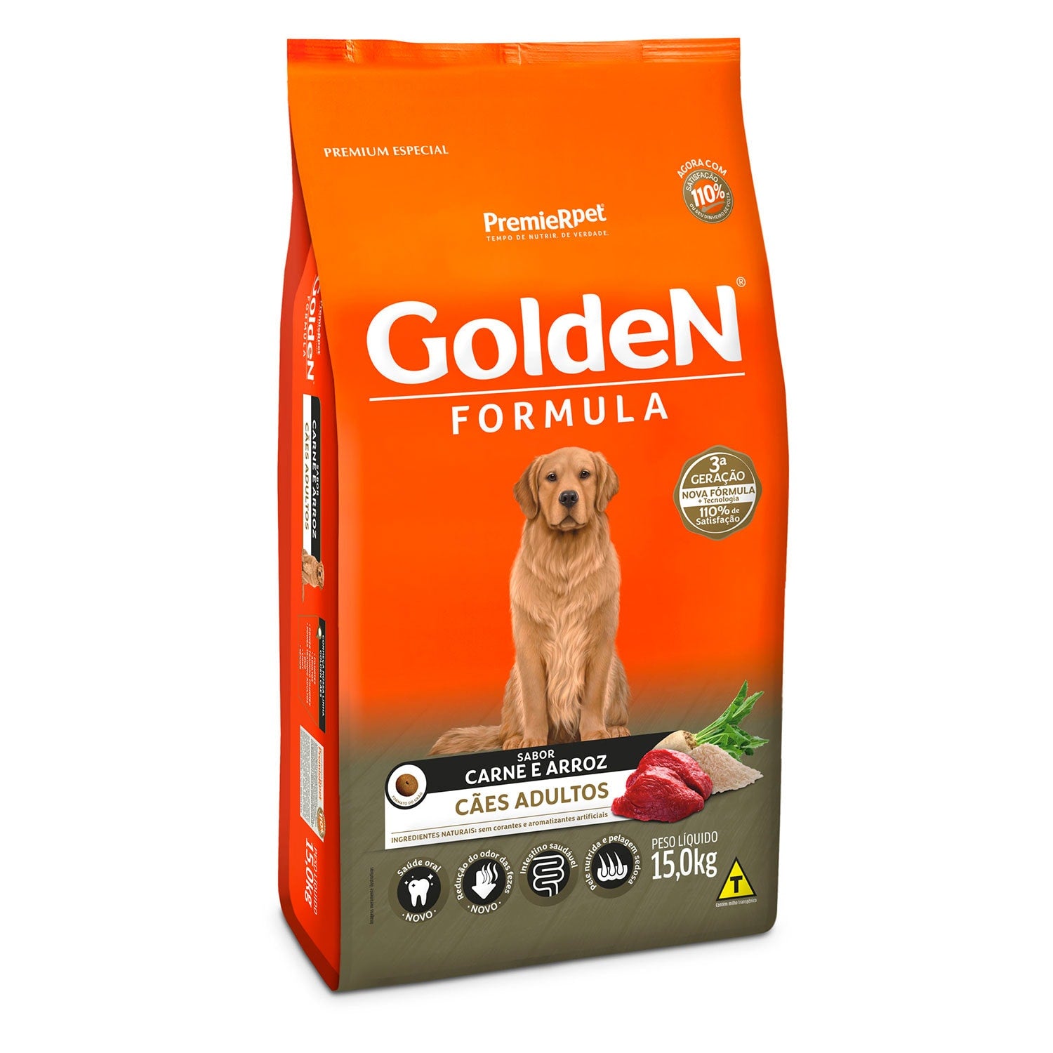 Ração Golden Adultos Carne e Arroz — PandKi
