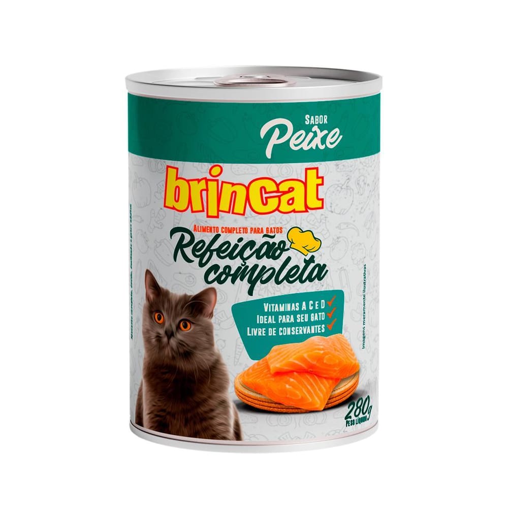 Ração Úmida Gato Brincat Peixe 280g — PandKi
