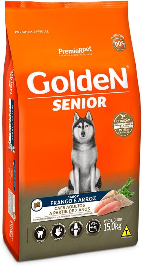 Ração Golden Sênior Frango e Arroz 🐾